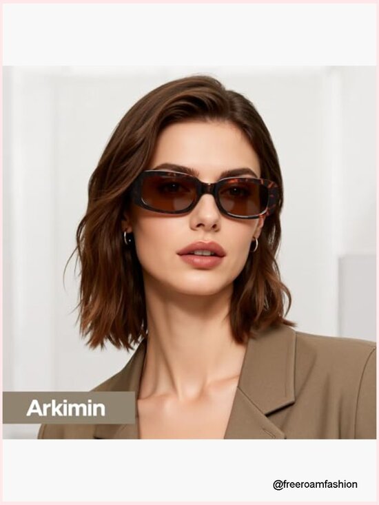 Retro Y2K Vintage Rectangular Sunglasses UV400 Protection Unisex main image 6